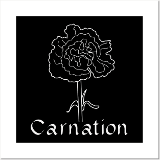 carnation flower floral Posters and Art